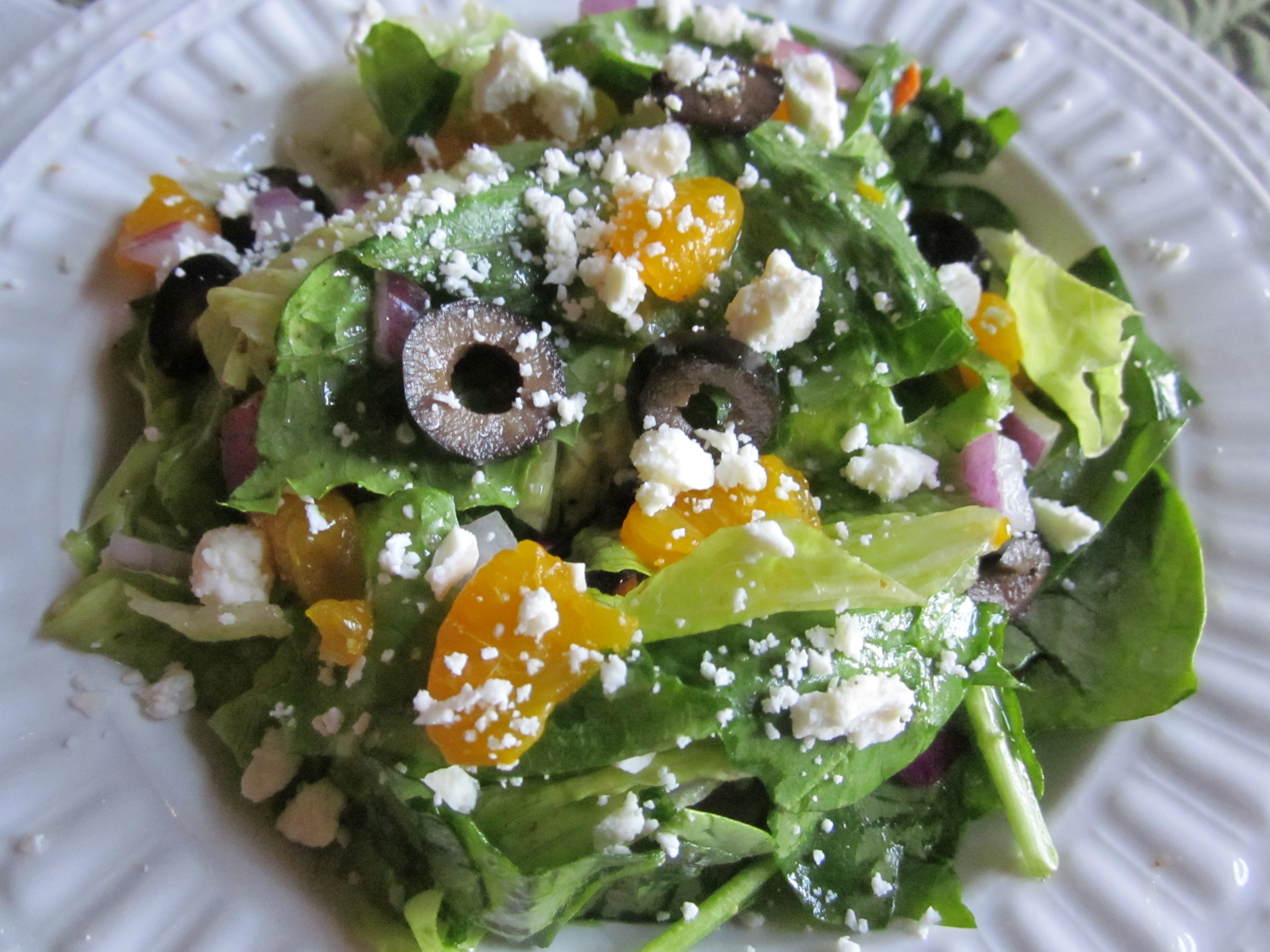 romaine lettuce with mandarin oranges salad